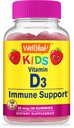 Eh bien, les enfants Vitamine D3 Gummies - 1000 UI (25 mcg)- Soutient la force osseuse et l'immunité - Non-OGM, sans gluten - Arôme de fraise - Supplément nutritionnel - 60 portions