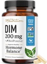 Supplément DIM 200 mg (120 Ct) Exclusion de l'équilibre œstrogène pour les femmes et les hommes Exclusion de l'équilibre hormonal, suppléments hormonaux à l'acné, ménopause, antioxydant et support PMS Exclusion non-OGM, végétalien, sans soja Supply de 4 mois