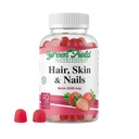 Greenfield Nutritions - Gommies de biotine halal Vitamine pour les cheveux, la peau et les ongles, soutient le métabolisme des graisses, la croissance des cheveux, les ongles forts et la peau claire, sans gélatine, sans OGM et sans gluten - 90 Gommies