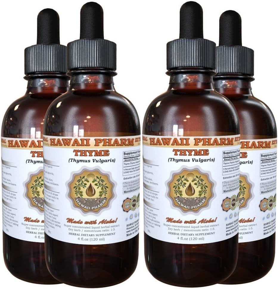 Thym (Thymus vulgaris) Extrait liquide 4x4 fl.oz