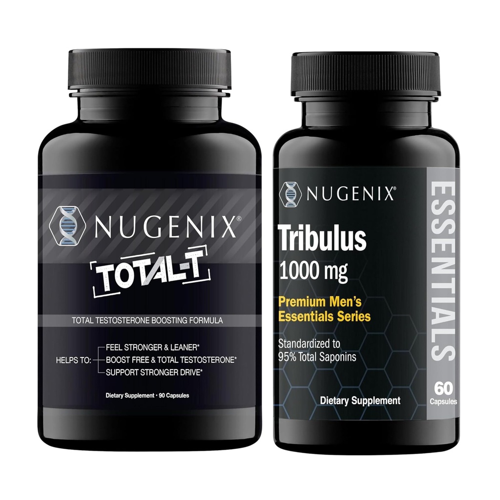 Nugenix Essentials Tribulus Terrestris Extract et Total-T Testostérone Booster pour les hommes