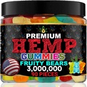 Gummies de chanvre pour le soutien du sommeil, la détente, le calme, le confort-haute puissance Hempoil Ours Gommy La paix et la détente-Fruits-Fruits naturels Omega Hemp Edibles-Fabriqués aux États-Unis-90 Ours