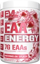 Évlution Nutrition EAA Énergie - Poudre avant et après l'entraînement - Muscle Building & Recovery Supplement - 7g Acides aminés essentiels + 5g BCAA - Énergie propre - avec caféine - 30 portions - Pastèque Splash