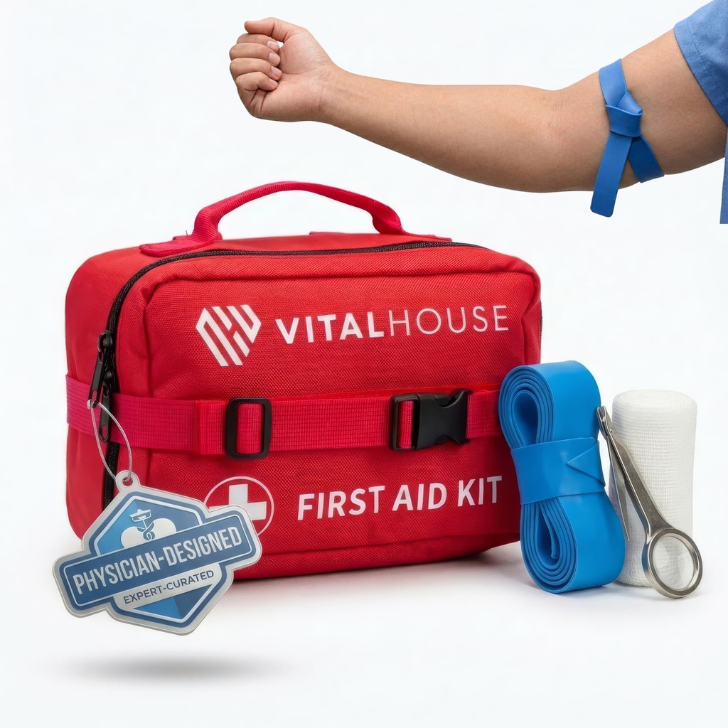 Trousse de premiers soins 346 pièces Survie - Kit médical de trauma imperméable professionnel pour les urgences, idéal pour la maison, le bureau, la voiture, le voyage, l'extérieur, le camping, la randonnée - Sac d'urgence portable