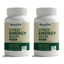 Stress Energy Cerveau - Supplément Fatigue avec Cortisol, Stress, Energy Support - Rhodiola Rosea, Lions Mane, L Theanine, Ginkgo Biloba, Lait Thistle, Fer - 2 mois d'approvisionnement
