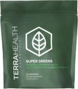 Terra Health Essentials® Super Greens (en anglais seulement) Superfood Greens Powder (en anglais seulement) Sans gluten Probiotiques amis des Guts (en anglais seulement) 30 portions