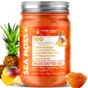 WELLNESS LABSRX Gel de mousse de mer d'Irlande brut - Gel de maraîche de haute qualité - Arôme de mangue d'ananas, vitamine et minéral-rich de Pristine Caribbean Waters - 10 oz.