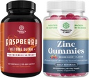 Bundle of Raspberry Ketones, Green Tea Extract & African Mango Blend and Extra Strength Zinc Gummies for Adults - Potent Ingredients to Speed Up Weight Loss, Gluten and Gelatin Free