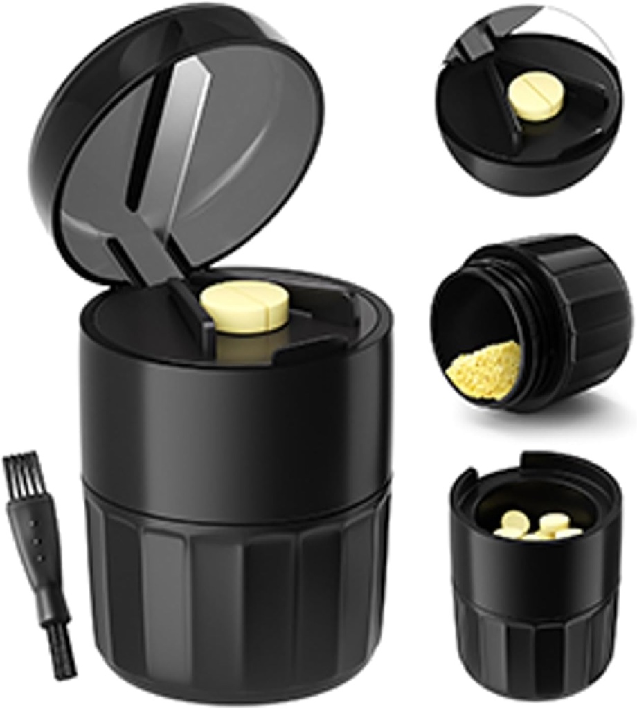 Crusher à pilules Cutter à pilules avec boîte de rangement Crushers à pilules pour animaux de compagnie