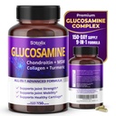 Sotalix Glucosamine 650mg – Support de joint All-in-1 avec Chondroïtine, MSM, Collagène, Turmeric, Vitamine D3 et Acide Hyaluronique – 150 Capsules – Sans mollusques – Fabriqué aux États-Unis