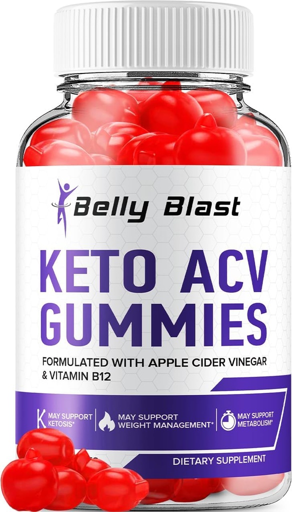 Gommies Belly Blast Keto ACV - Formule avancée Belly Blast Keto Plus ACV Gommies vinaigre de cidre de pomme, Gestion du poids, BellyBlast ACV Dietary Supplément Avis Hommes Femmes (60 Gommies)