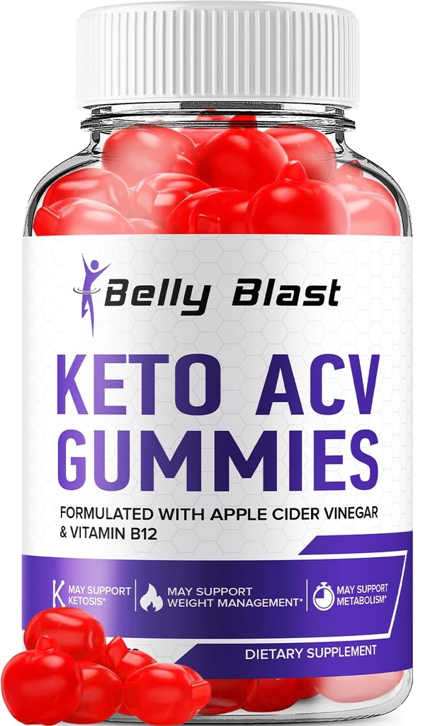 Gommies Belly Blast Keto ACV - Formule avancée Belly Blast Keto Plus ACV Gommies vinaigre de cidre de pomme, Gestion du poids, BellyBlast ACV Dietary Supplément Avis Hommes Femmes (60 Gommies)