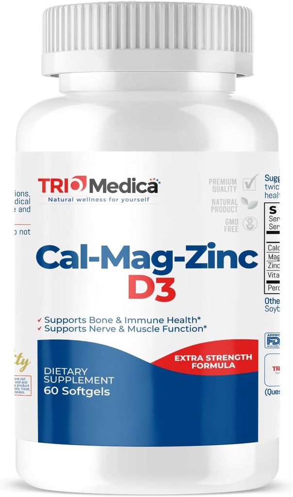 Cal-Mag-Zinc D3 Complément alimentaire (Calcium Magnésium Zinc & Vitamine D3)