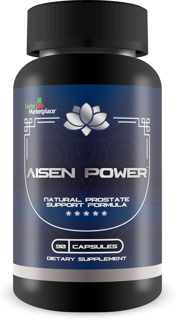 Aisen Power Supplement - Supplément de soutien prostate mâle - Aide flux urinaire sain et videur de Bladder - Support d'inflammation réduit - Support de la taille de la prostate - Aisen Power Pills