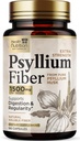 Psyllium Husk Capsules 1500 mg - Natural Fiber Supplement Pills, Daily Digestion, Colon Health, & Regularity Support, Plant Based Psyllium Husks Powder Caps, Vegan, Non-GMO - 180 Veggie Capsules
