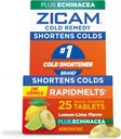 Zicam Zinc Cold Remedy RapidMelts Comprimés à dissolution rapide Saveur citron-Lime avec Echinacea 25ct