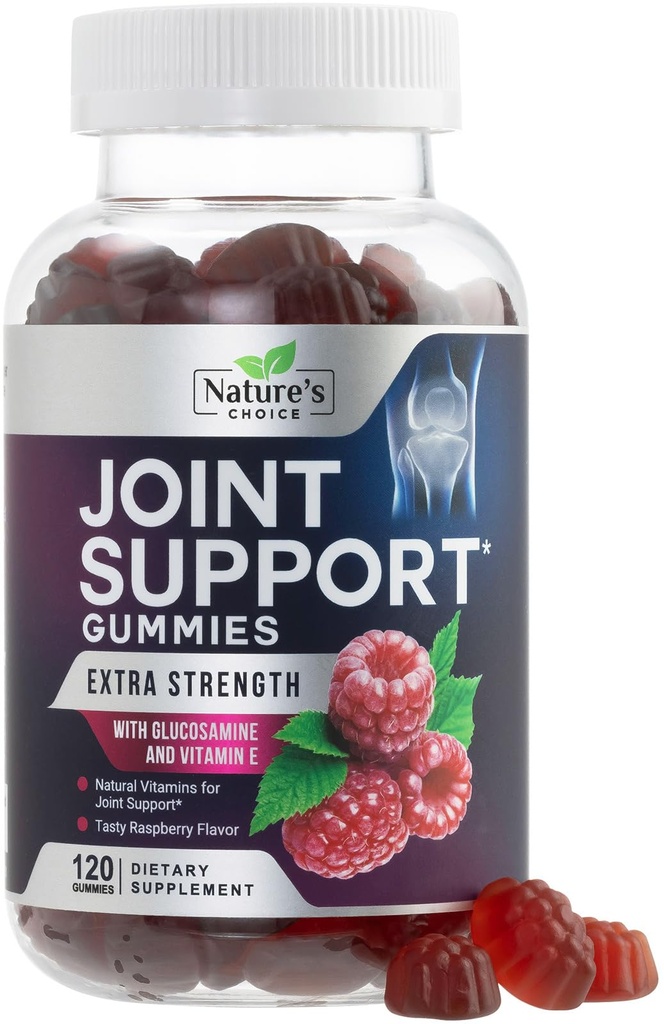 Soutien conjoint Gommies Extra Strength Supplément Glummy Glucosamine avec Vitamine E - Cartilage naturel et soutien mixte santé et flexibilité, meilleur soutien Glucosamine Chew pour les hommes et les femmes - 120 Gommies