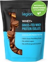 LÉGION Whey+ Protein Whey Isolate from Grass Fed Vows - Whey Protein Isolate Poudre faible en calories, non-OGM, sans sucre, sans lactose et sans gluten, toutes les protéines naturelles en poudre pour hommes et femmes (30 portions)