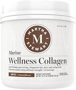 Martha Stewart Collagen Peptides Poudre - Multi collagène pour les femmes Supplément santé pour la peau, les cheveux, les ongles et la force osseuse