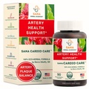 Formule d'élimination des plaques d'artère (en anglais seulement) 4-Élement Supplément tout naturel pour soutenir la pression artérielle, le cholestérol sain et le rythme cardiaque (en anglais seulement) 90 Capsules faciles à avaler (en anglais seulement) par Sana Herbal