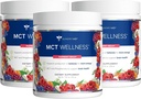 Gundry MD MCT Wellness Poudre pour soutenir l'énergie, la production de kétones et la santé du cerveau, Keto Friendly, sans sucre (90 jours d'approvisionnement, Raspberry Medley)