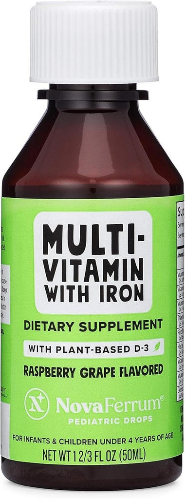 NovaFerrum Delish. Multivitamine végétalienne avec fer pour les nourrissons, les tout-petits et les enfants.