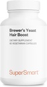 SuperSmart - Levure boost de Brewer (formule avancée) - avec Saccharomyces Cerevisiae, Zinc, Biotin - Supplément Cheveux