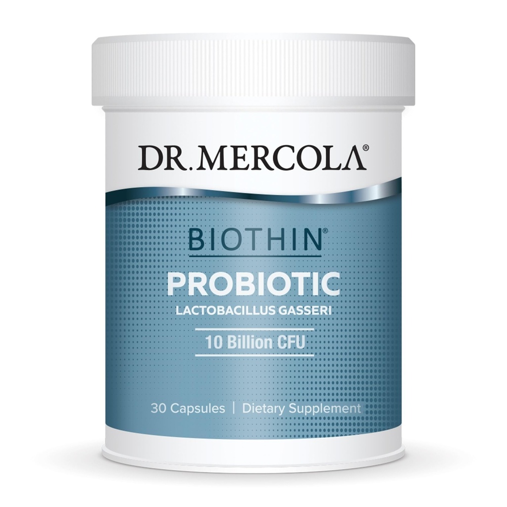 Dr Mercola Biothin Probiotic - Lactobacillus Gasseri BNR17 - Soutient la santé digestive et le métabolisme - 30 capsules à libération différée (30 portions)