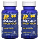 Dopamine Cerveau Alimentation - Supplément L-Tyrosine 650mg - Supplément Dopamine pour Focus & Mental Drive - Supports Énergie Mentale - Support Neurotransmetteur avec Vitamines B - 120 Capsules