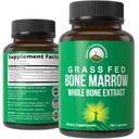 Peak Performance Bruant à os gras - Supplément à l'extrait de os entier 180 Capsules Pills Superfood Riches en collagène, vitamines et acides aminés. de la matrice des os, Marrow, Cartilage. Comprimés ancestraux