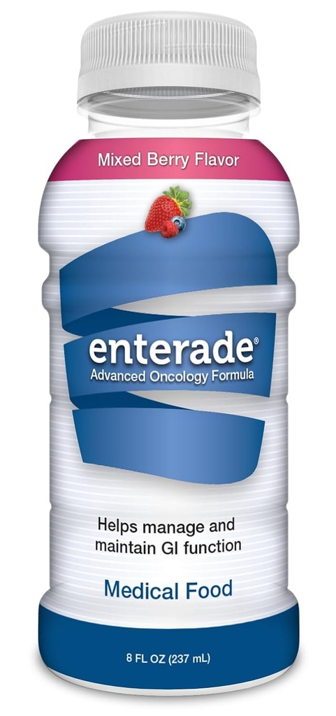 enterade Advanced Oncology Mixte Berry, 12 Pack, formule éprouvée cliniquement pour réduire les effets secondaires de l'IG, la chimiothérapie doit avoir pour les femmes et les hommes, la chimio soins de soutien Boissons, liquides, 8 oz bouteilles