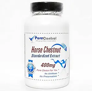Châtaigne de cheval Extrait normalisé 400mg // 100 Capsules // Pure // par Suppléments PureControl
