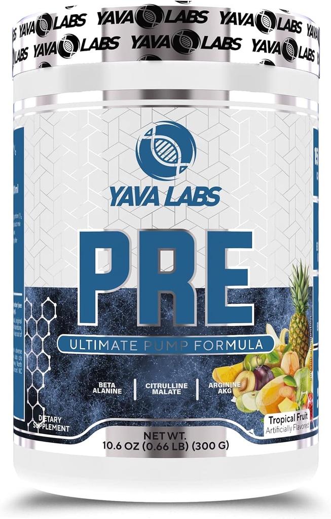 Yava Labs PRE Formule de pompe ultime d'entraînement (fruits tropicaux)