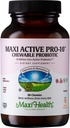 Maxi Health Active Pro-10 Kids Probiotic Chewables – 15 souches pour la santé digestive et immunitaire – 10 milliards de mélange probiotique- sans lait, casher – soutient la santé de Gut, végétarien – 60 ct (stable)