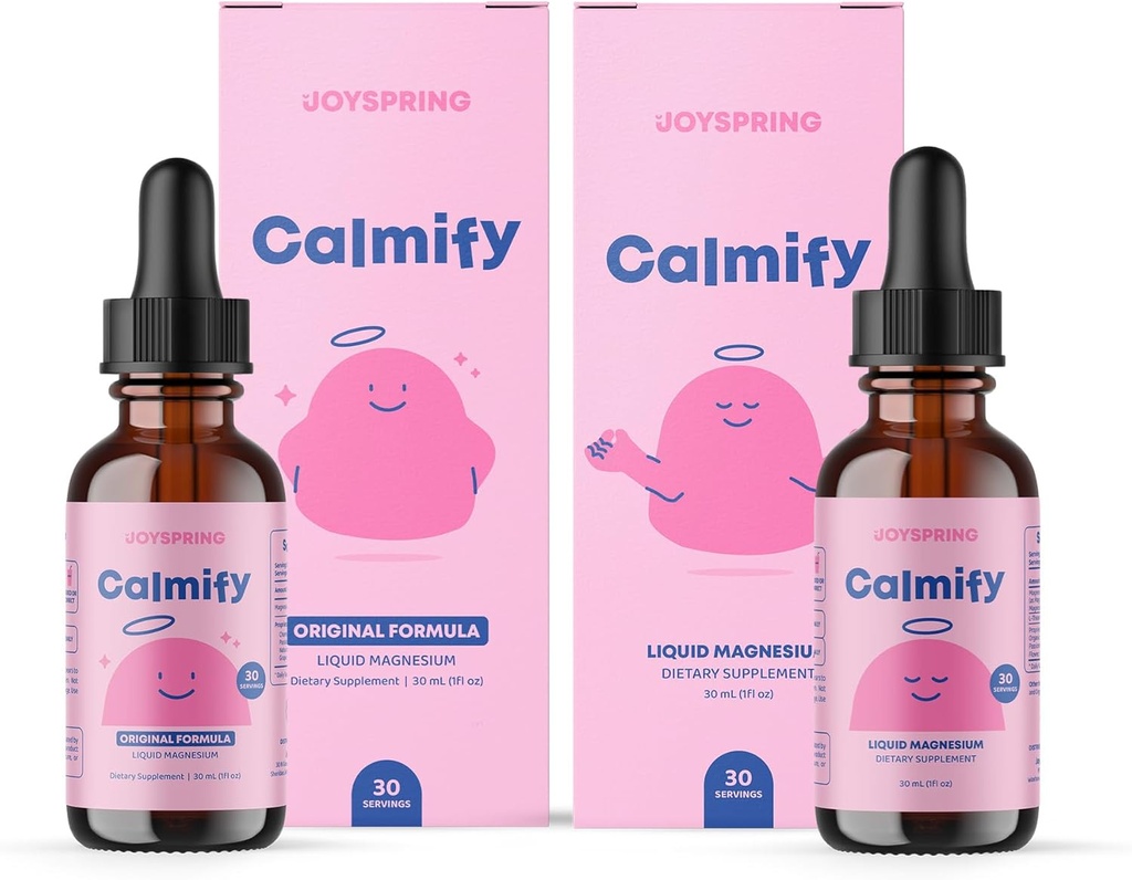 JoySpring Magnésium Citrate Liquide & Magnésium Glycinat pour Enfants - Sans sucre Magnésium pour Enfants et Magnésium Citrate Liquide - Suppléments de magnésium pour Enfants