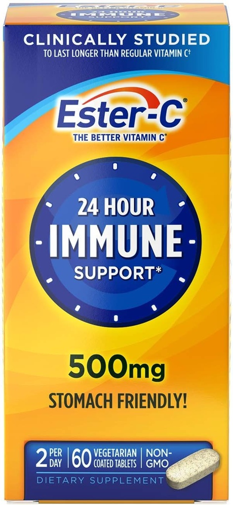 Ester-C Vitamine C, comprimés de 500mg, bouteilles de 60-count (paquet de 2)
