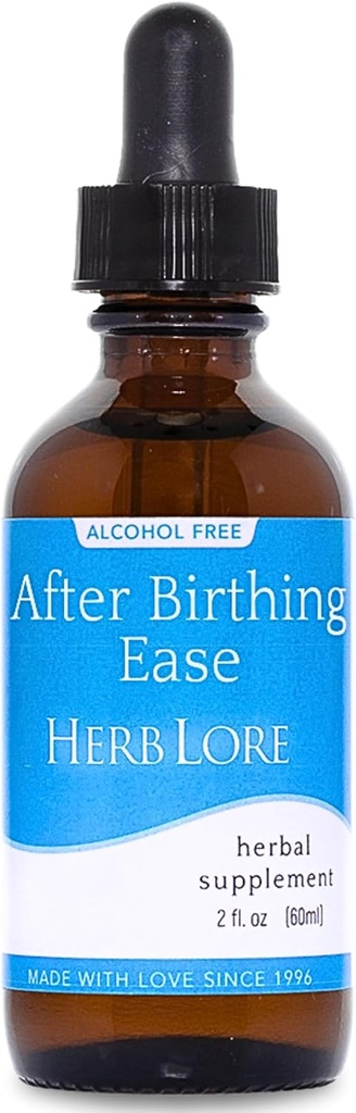Lore d'herbes après la naissance Teinture de l'aise – Les gouttes postpartum pour la crampe et les contractions après la naissance avec l'écorce de crampe, bleu Cohosh & Motherwort (2 fl oz)