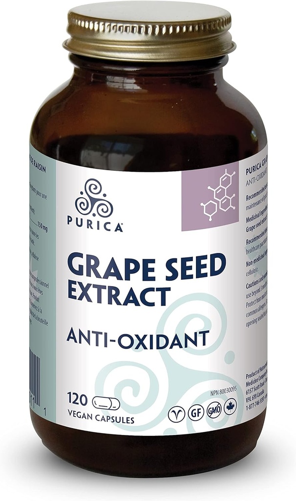 Purica Graines de raisin Extrat 120 Vcapsules