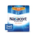 Nasacort 24HR Allergie Vaporisateur nasal pour adultes, non-vivant et sans alcool, 240 Vaporisateurs, 0,57 fl.oz. 2Ct