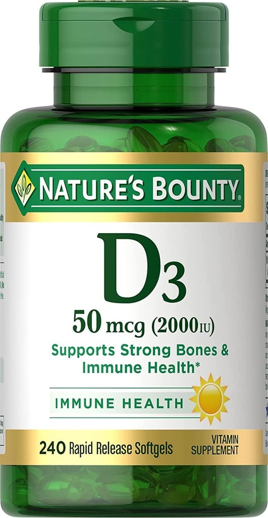 Bounty Vitamine D 2.000 UI Softgels de la nature