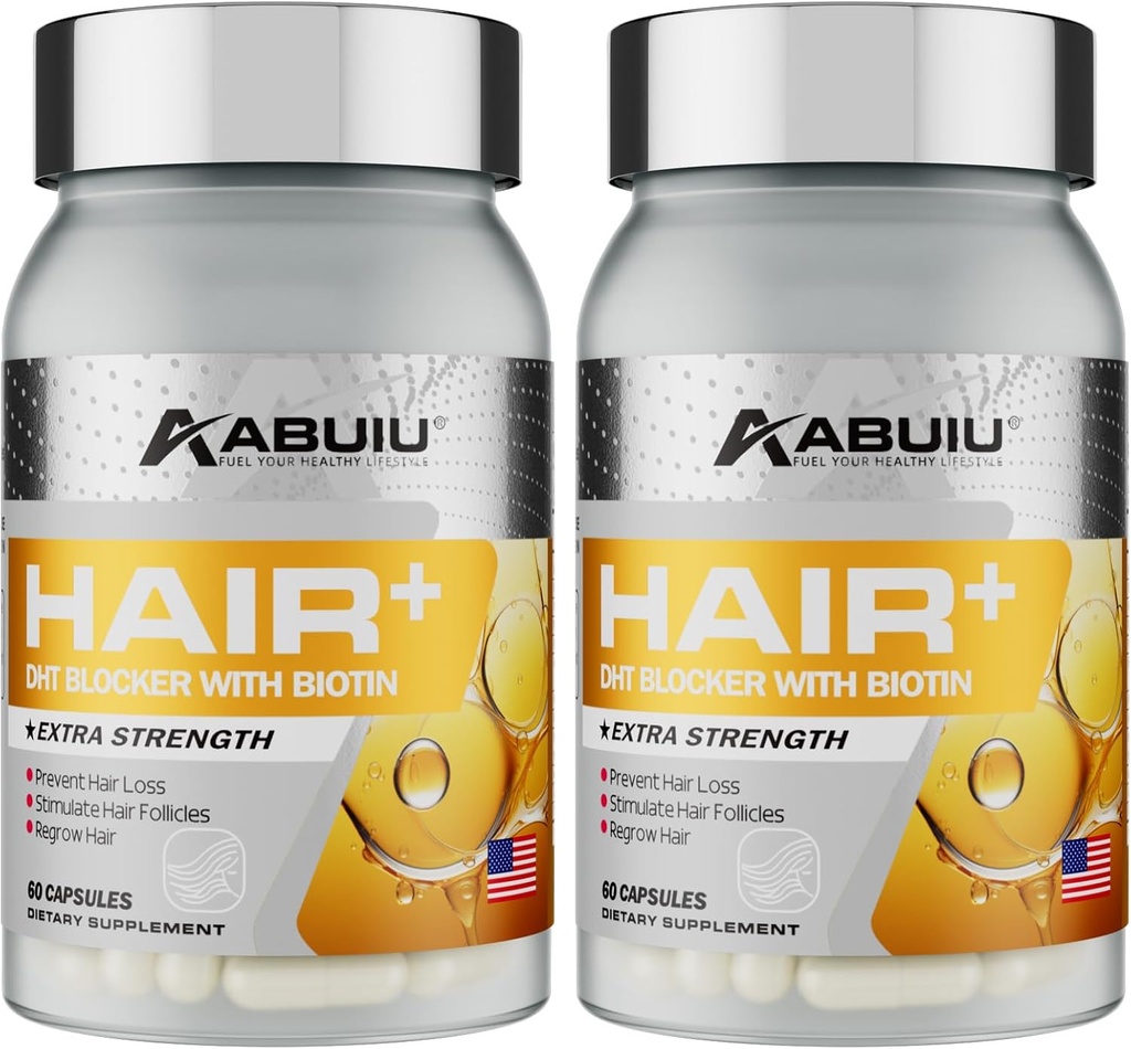 Biotine pour les femmes de croissance des cheveux - Supplément Biotine 5000 mcg, avec la vitamine C E B12 B6 A Soutien des ongles forts Soins de la peau Santé des cheveux - USA Made - 120 Capsules / 2 Packs