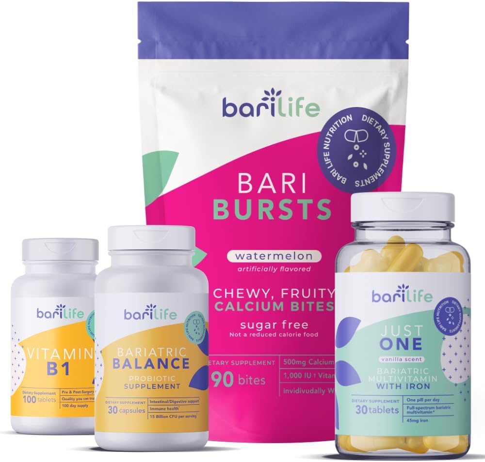 Bari Life Manche gastrique, Bypass gastrique Vitamine and Supplement Starter Kit (Watermelon)