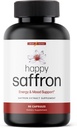 Ultra6 Nutrition Happy Safran Suppléments - Supplément 100% d'extrait de safran pur pour le soutien de la santé oculaire - Enhancer d'humeur pour les femmes et les hommes (90 portions)