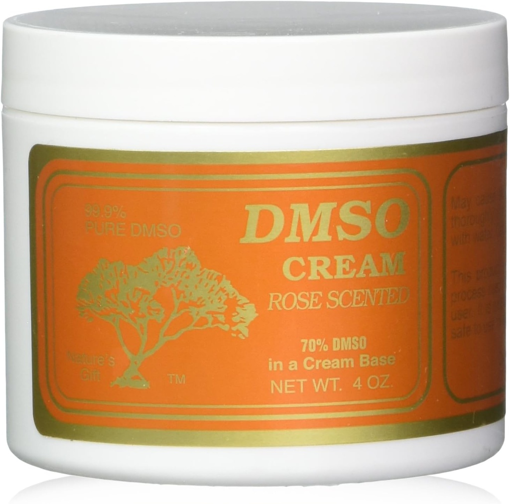 Crème DMSO, parfumée à la rose, 4 Oz