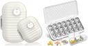 Organisateur de pilules de voyage, 7 jours et pilules Organisateur 3 fois par jour, 7 jours Pill Box - GloDeals Organisateur hebdomadaire de pilules Daily Medicine Container Dispenser Case for Vitamine Fish Oil Supplement