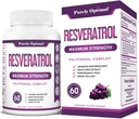 Supplément Resvératrol purement optimal 1500mg – Trans-Resvératrol de japonais Knotweed, complexe de polyphénol – soutient le vieillissement gracieux, la vitalité, la cognition et la santé de la peau – 60 Capsules Vegan