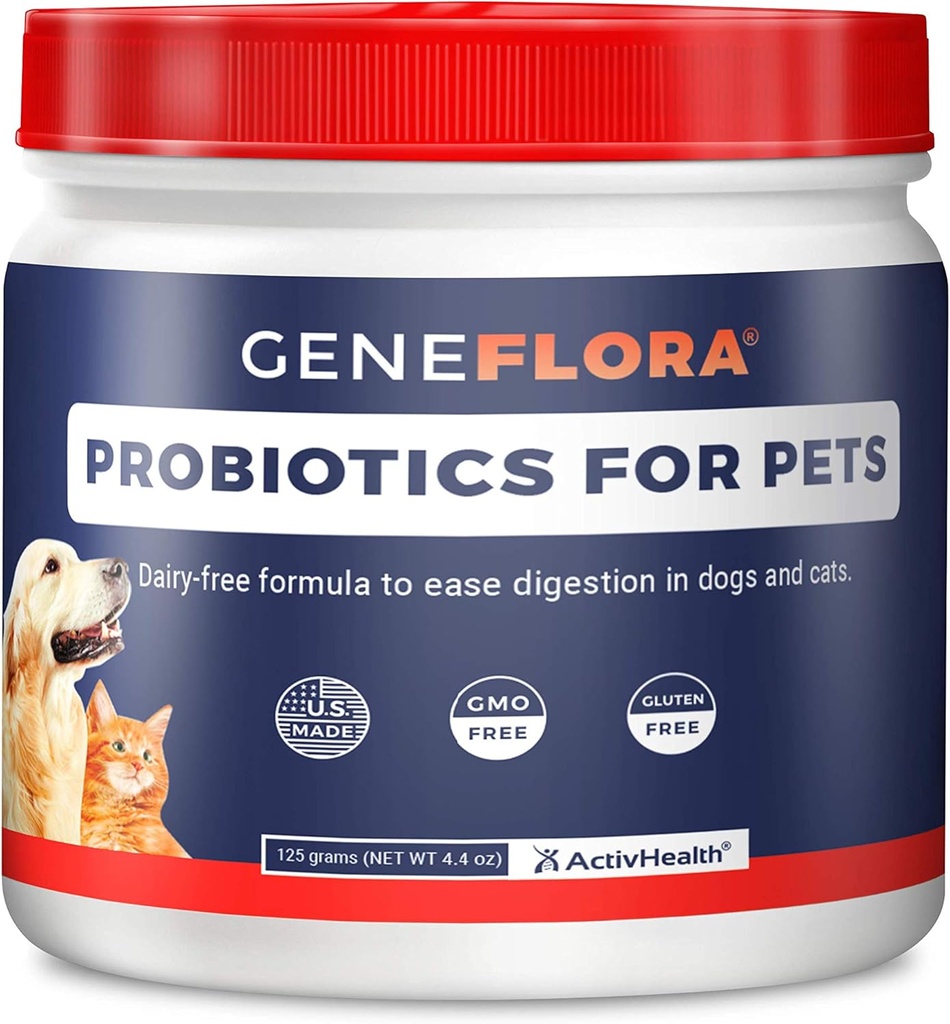 Enzymes digestifs et probiotiques pour chiens, chats, lapins et plus pour stimuler l'immunité, soulager les allergies, réduire la respiration doggy, réduire la diarrhée et le gaz, et promouvoir les mouvements réguliers de Bowel