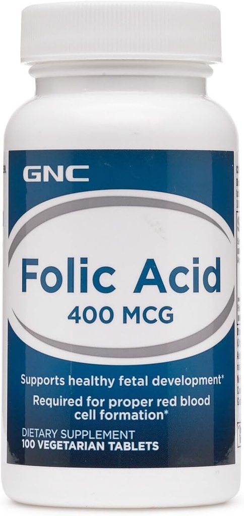 GNC acide folique 400 mcg (100 comprimés)