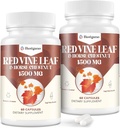 Suppléments de gélules d'extrait de vigne rouge et de châtaigne de cheval (Vitis Vinifera) 1500mg - Extrait de premium pour les veines saines, la circulation, le cœur, la peau (2 Pack)