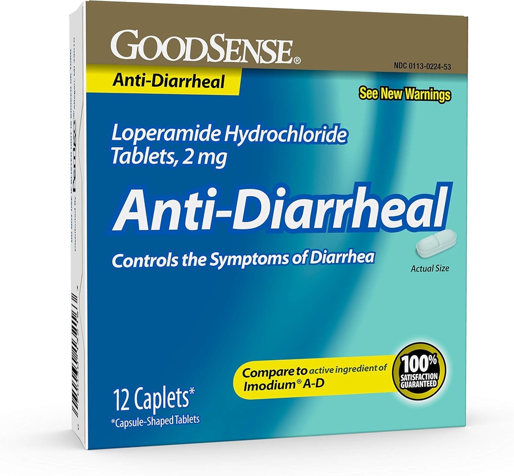 Comprimés de chlorhydrate de Loperamide de bonne qualité, 2 mg, antidiarrhéique, 12 Nombre